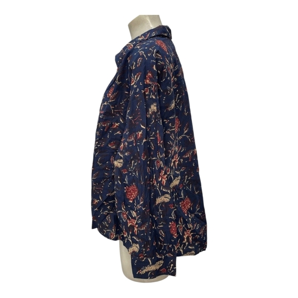 APIECE APART Kira Blousy floral-print organic cotton blouse Size Large - Picture 3 of 10